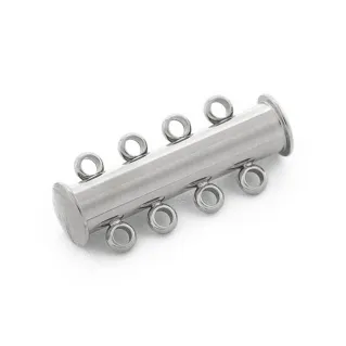 Cierre magnético multifilo de acero inoxidable para collares Argento