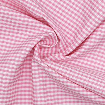 Tessuto a quadretti vichy per fodere e cucito creativo Rosa