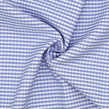 Tessuto a quadretti vichy per fodere e cucito creativo Azzurro