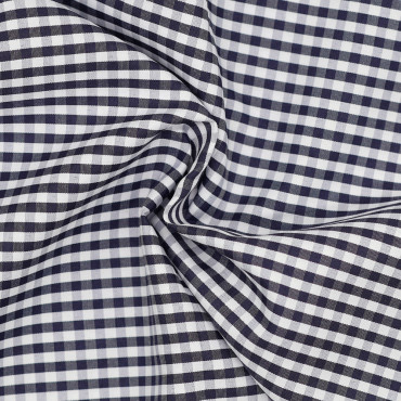 Tessuto a quadretti vichy per fodere e cucito creativo Nero