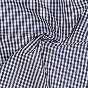 Tessuto a quadretti vichy per fodere e cucito creativo Blu notte