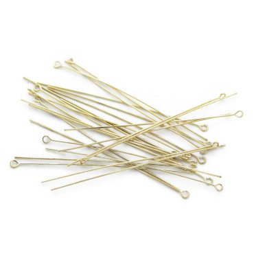 50mm Silver 925 Flat Head Pins| Tessiland