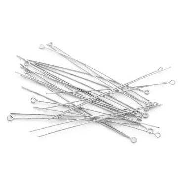 Chiodini con occhiello Big DQ nickel free per bijoux e perline Argento