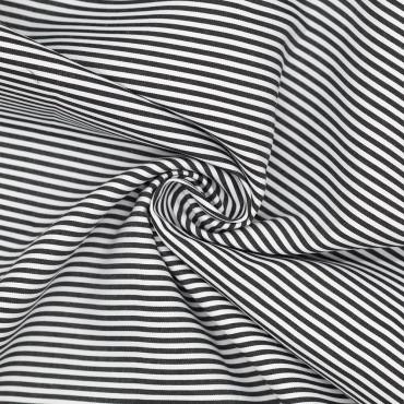 Tessuto righe Black White