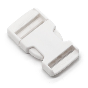Fibbia a scatto in nylon per zaini marsupi e cinture Bianco