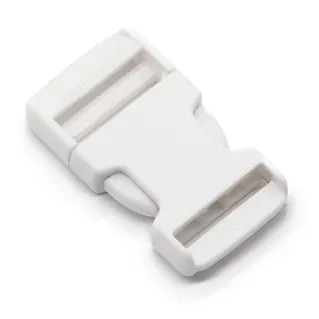 Hebilla de clic de nylon para mochilas  riñoneras y cinturones Blanco