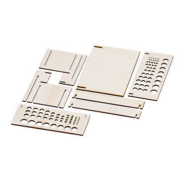 Porta Uncinetti, Ferri e Accessori in Legno con Cassetto | Tessiland