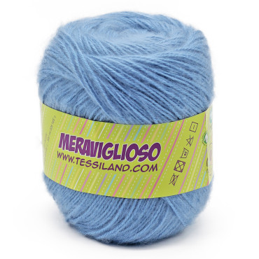 Meraviglioso microfiber acrylic brushed ball 100g Azzurro