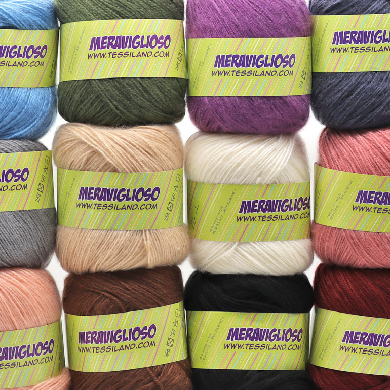 Meraviglioso microfibra di acrilico garzato gomitolo 100g