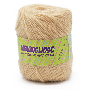 Meraviglioso microfibra di acrilico garzato gomitolo 100g Beige
