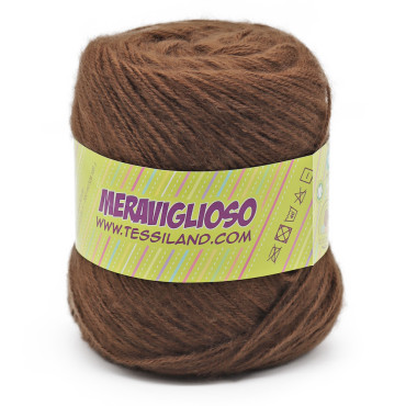 Meraviglioso microfibra di acrilico garzato gomitolo 100g Cioccolato