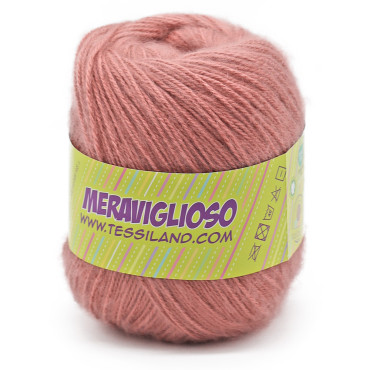 Meraviglioso microfibra de acrílico cardado ovillo 100g Mosto