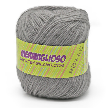 Meraviglioso microfibra de acrílico cardado ovillo 100g Perla