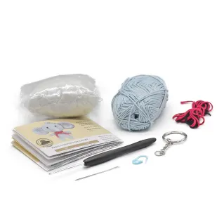 Eli the Elephant Amigurumi Keyring Kit Anchor | Tessiland