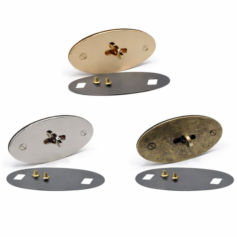 Chiusura a girello Dalia ovale sottile per borse e pochette