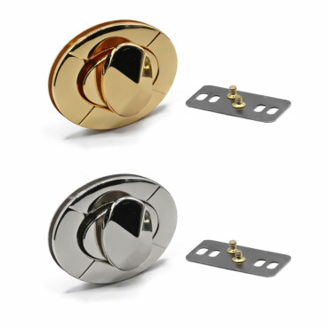 Chiusura a girello Edera ovale con decoro per borse e pochette