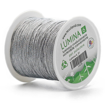 Filato per Bijoux Lumina 6 per Uncinetto Argento 01
