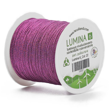 Filato per Bijoux Lumina 6 per Uncinetto Fuxia 22