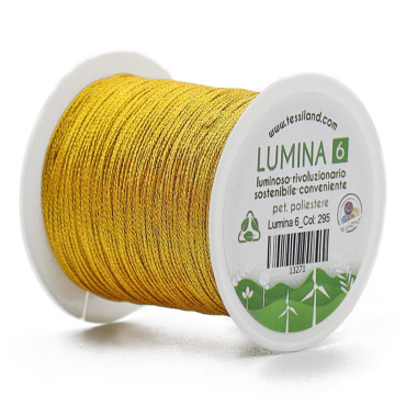 Filato per Bijoux Lumina 6 per Uncinetto Giallo 295