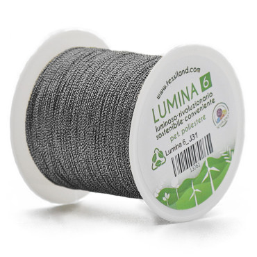 Filato per Bijoux Lumina 6 per Uncinetto Grigio j31