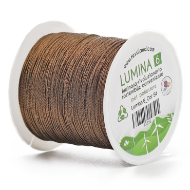 Filato per Bijoux Lumina 6 per Uncinetto Marrone 54