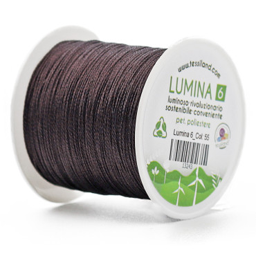 Filato per Bijoux Lumina 6 per Uncinetto Marrone 55