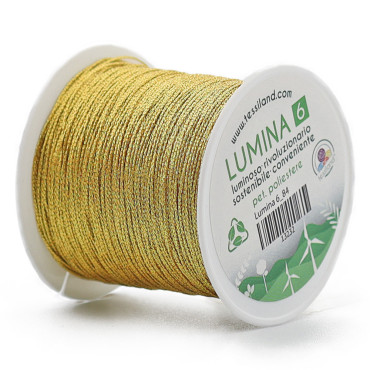 Filato per Bijoux Lumina 6 per Uncinetto Oro 84