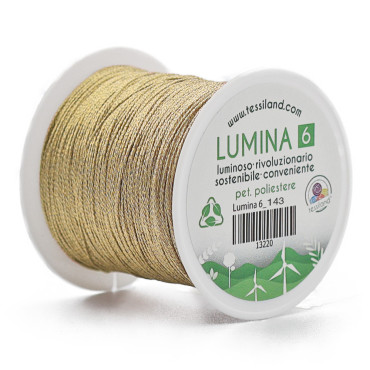 Filato per Bijoux Lumina 6 per Uncinetto Oro 143