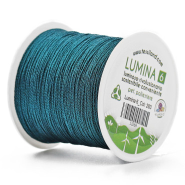 Filato per Bijoux Lumina 6 per Uncinetto Petrolio 283