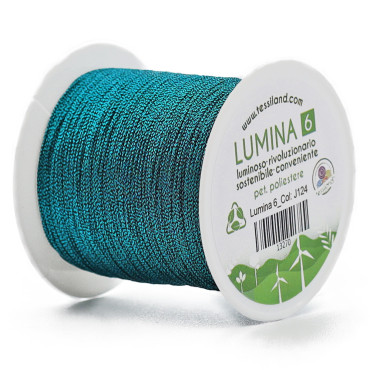 Filato per Bijoux Lumina 6 per Uncinetto Petrolio j124
