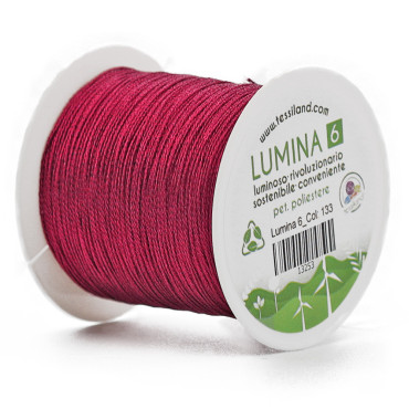 Filato per Bijoux Lumina 6 per Uncinetto Rosso 133