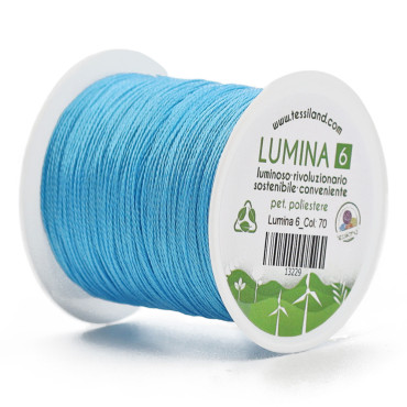 Filato per Bijoux Lumina 6 per Uncinetto Turchese 70