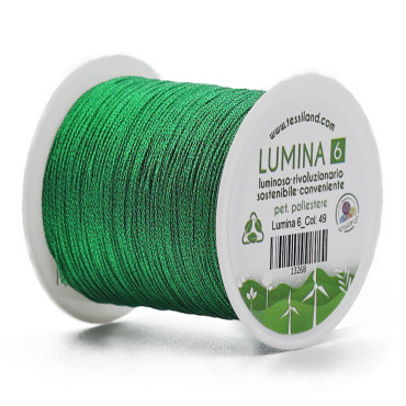 Filato per Bijoux Lumina 6 per Uncinetto Verde 49