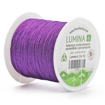 Filato per Bijoux Lumina 6 per Uncinetto Viola 52