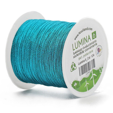 Filato per Bijoux Lumina 6 per Uncinetto Turchese 124