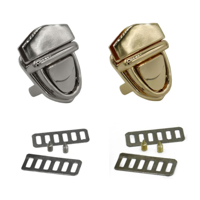 Chiusura pulsante a cartella Badge 40x26mm per borse