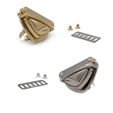 Chiusura pulsante a cartella Brand 40x25mm per borse