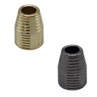 Ribbed Metal End Cap 13x10mm | Tessiland