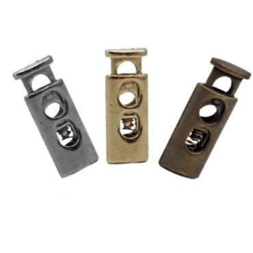 Fermanodo finecorda in metallo con chiusura a molla 25x10mm