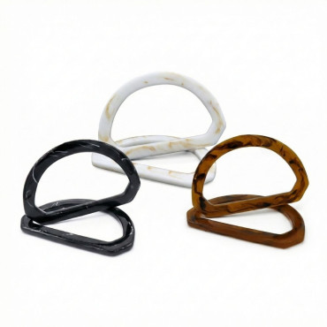 Manici Atlanta in resina effetto marmorizzato per borse