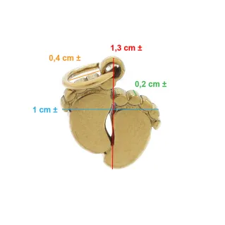 Baby Feet Gold Pendant Charm | Tessiland