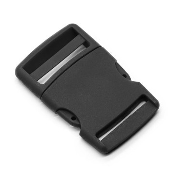 Fibbia a scatto in nylon per zaini marsupi e cinture Nero