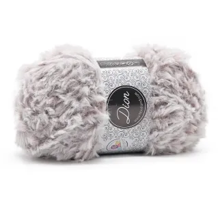 Dion fil effet fourrure en microfibre pelote 100g Tortora
