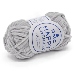 Happy Chenille chenilla para amigurumi ovillo 15g Grigio perla