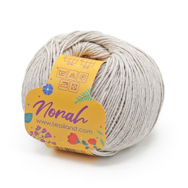 Norah Puro Algodón Mélange Ovillo 50g Ghiaccio