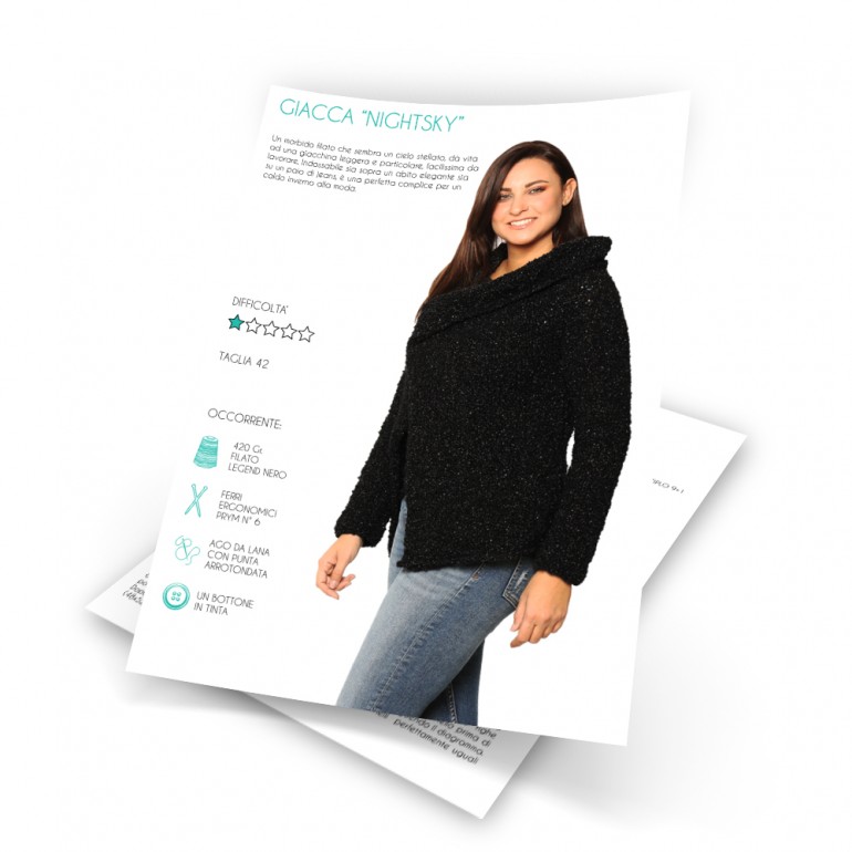 Scheda Tutorial Giacca Nightsky. PDF scaricabile