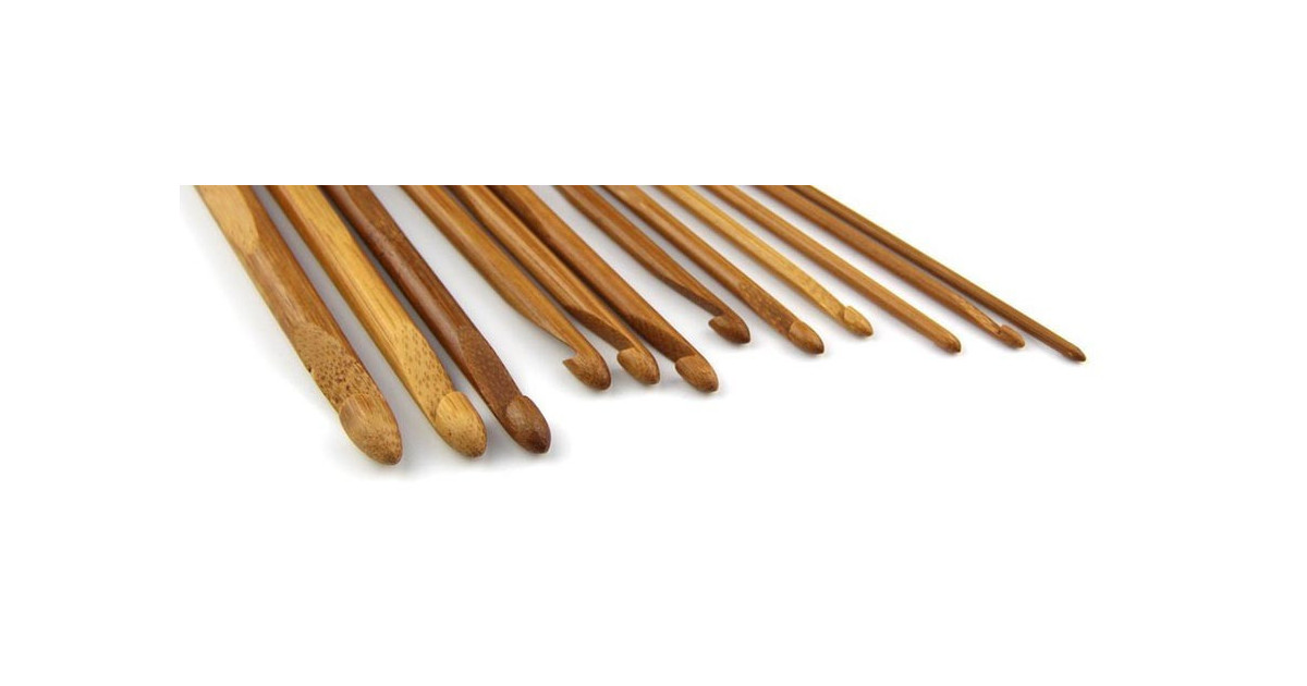 uncinetti in legno e bamboo