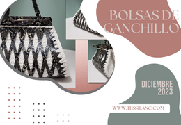 Bolsos de moda, de ganchillo, diciembre.