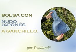 Bolso con nudo japonés a crochet, fácil y rápido para la primavera 2024.