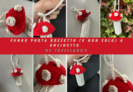 Fungo porta rossetto a uncinetto